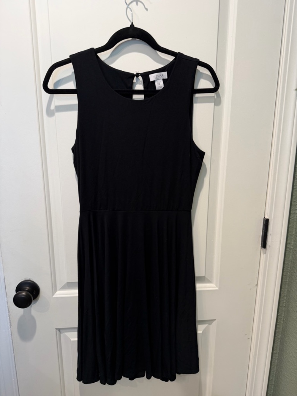 Kenar Black Sleeveless A-Line Mini Dress Size Medium.   0051